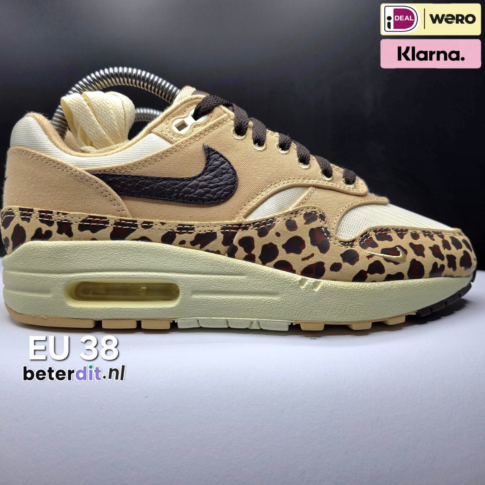 Nike Air Max 1 '87 'Sesame Leopard'
Maat: 38, Beige, Ophalen of Verzenden, Nike, Nike