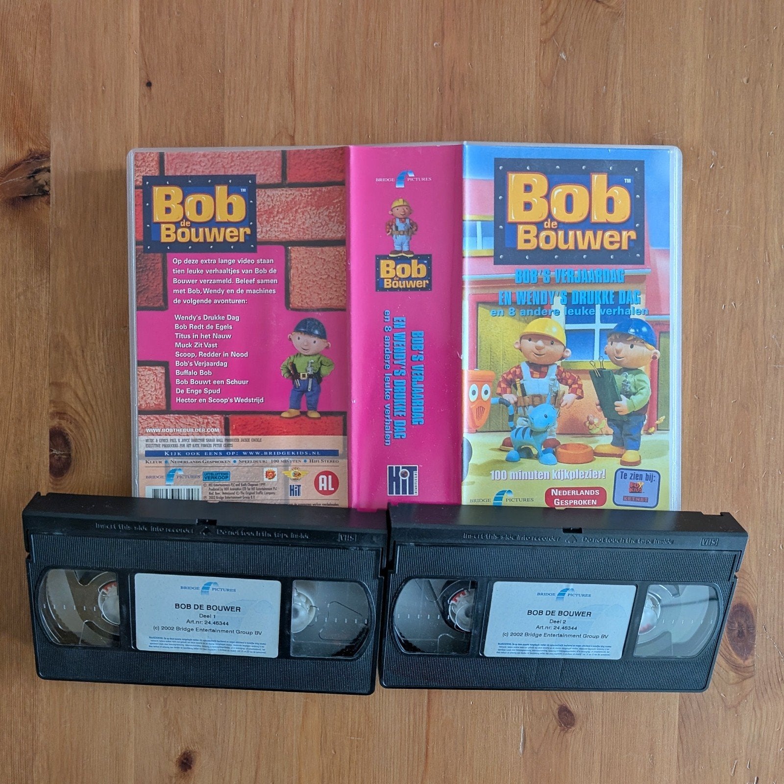 Bob de Bouwer (2002) – 2 x VHS Videoband Box, Verzenden
