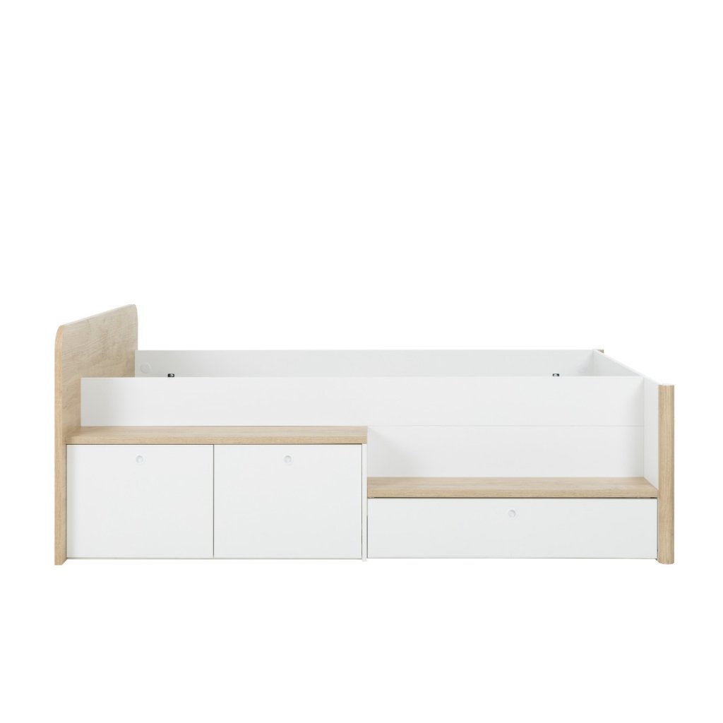 Matis kajuitbed - 90x200 - Wit/kastanje, Niet ingevuld, Niet ingevuld, Niet ingevuld