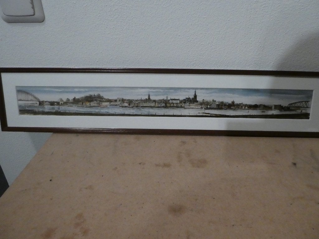 mooie prent waalkade Nijmegen, Ophalen, Ingelijst, Overige onderwerpen
