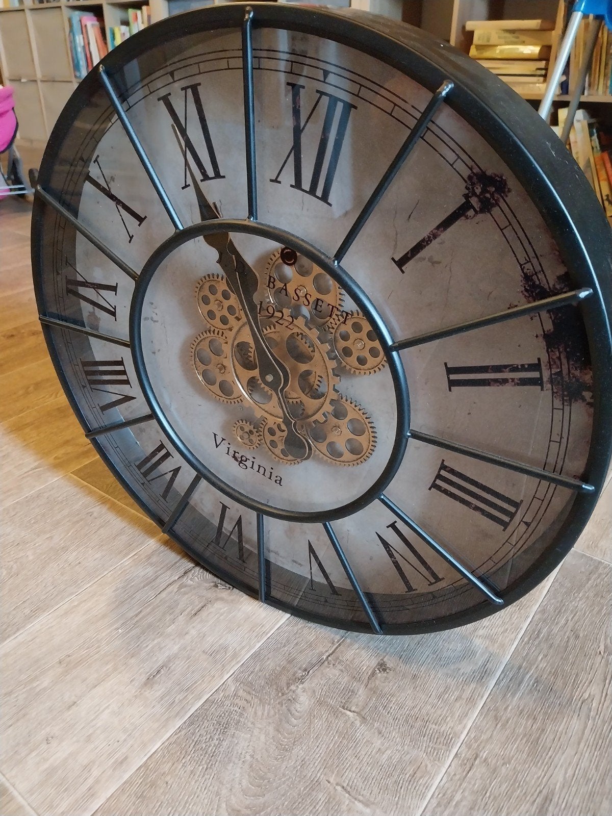 Industriële klok (doorsnede 55cm), Ophalen, Wandklok, Analoog, Nieuw
