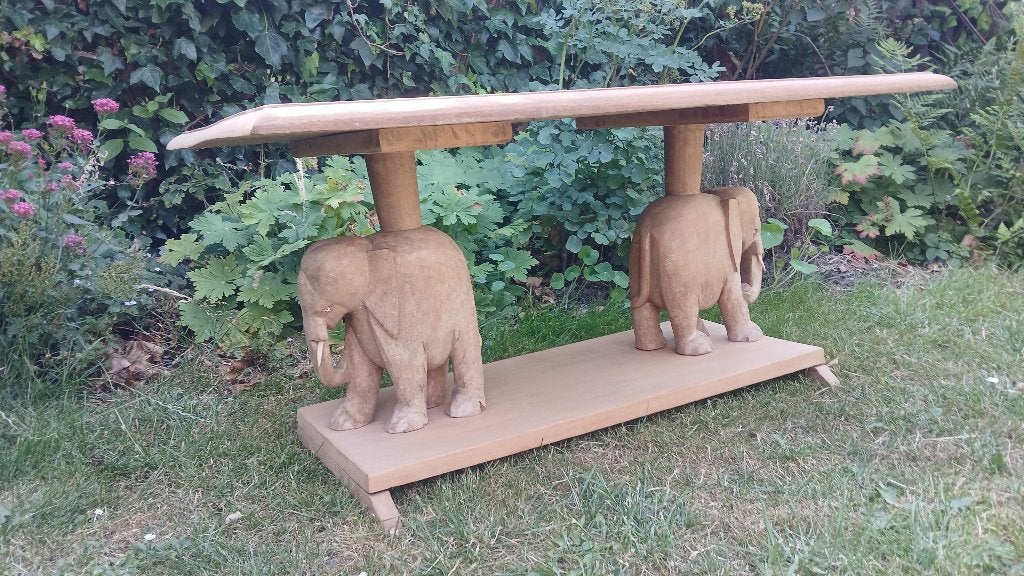 Salontafel teak, Huis en Inrichting, Tafels | Salontafels, Ophalen, Gebruikt, 50 tot 100 cm, Teakhout