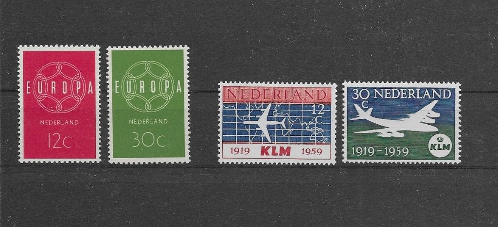 Nederland 1959, NVPH 727 t/m 730, Ongebruikt., Verzenden, Na 1940, Postfris