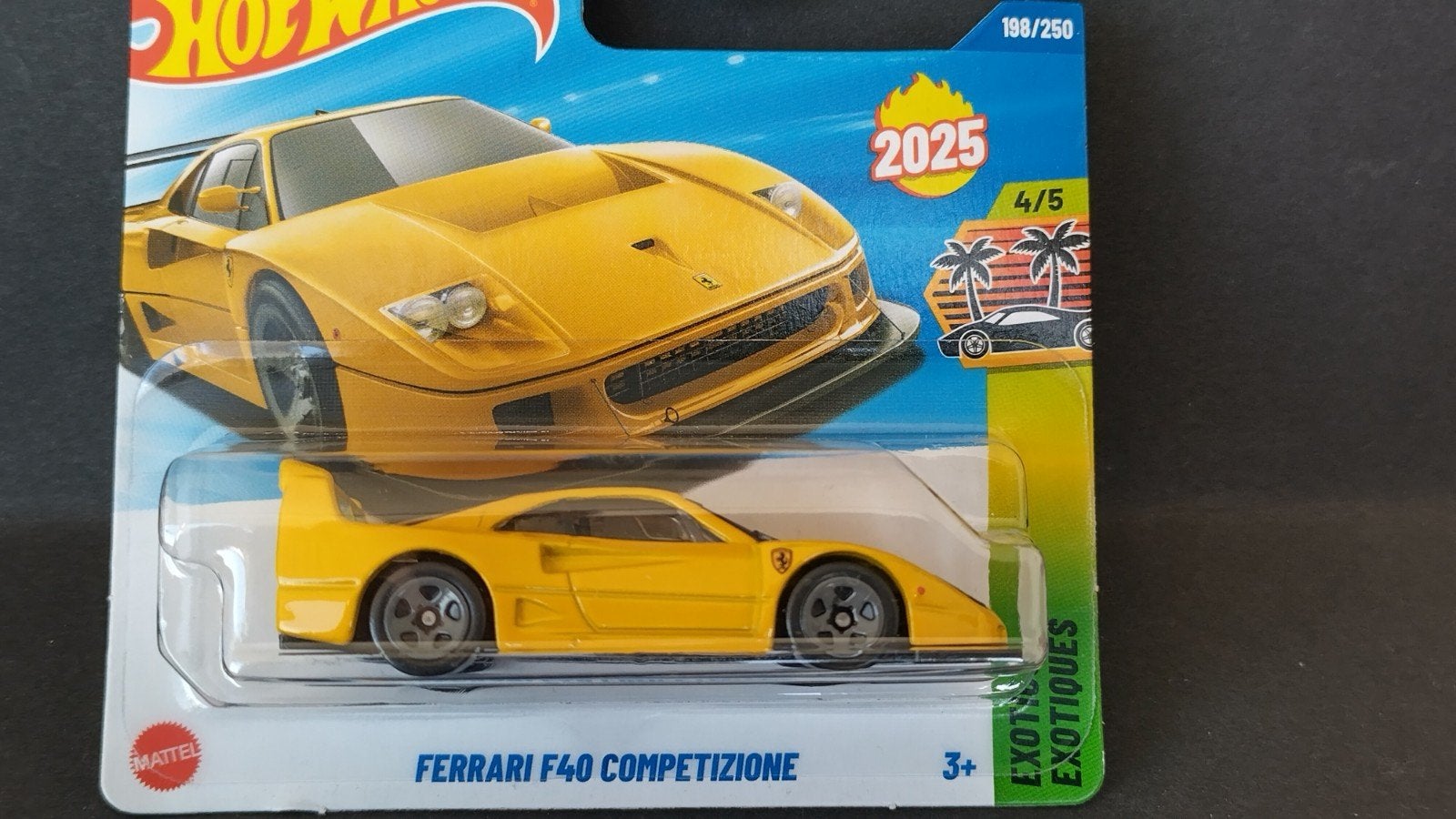 Ferrari F40 Competizione Yellow 1:64 Hotwheels Pol, Hobby en Vrije tijd, Auto, Verzenden, ., Nieuw
