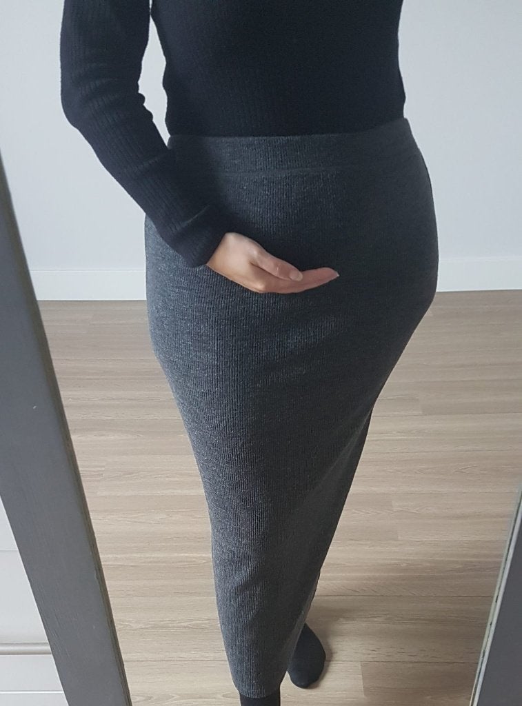 Zwangerschapsrok Positierok Maternity Rok Grijs Lang XL, Kleding | Dames, Positiekleding, H&M, Verzenden, Rok, Maat 46/48 (XL) of groter