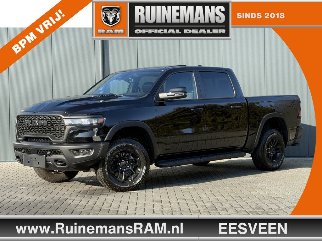 Dodge Ram 1500 3.0 420 PK REBEL PREMIUM / LUCHTVERING / 2025, Auto's, Dodge, Automaat, 2993 cc, Zwart, Bedrijf