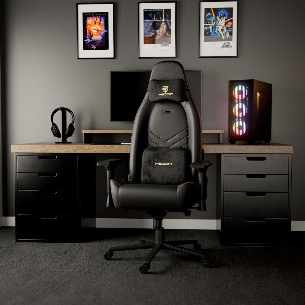 Premium Gamestoel - 4D Armleuningen-Ergonomische  -Zwart, Ophalen, Gaming bureaustoel, Zwart, Nieuw