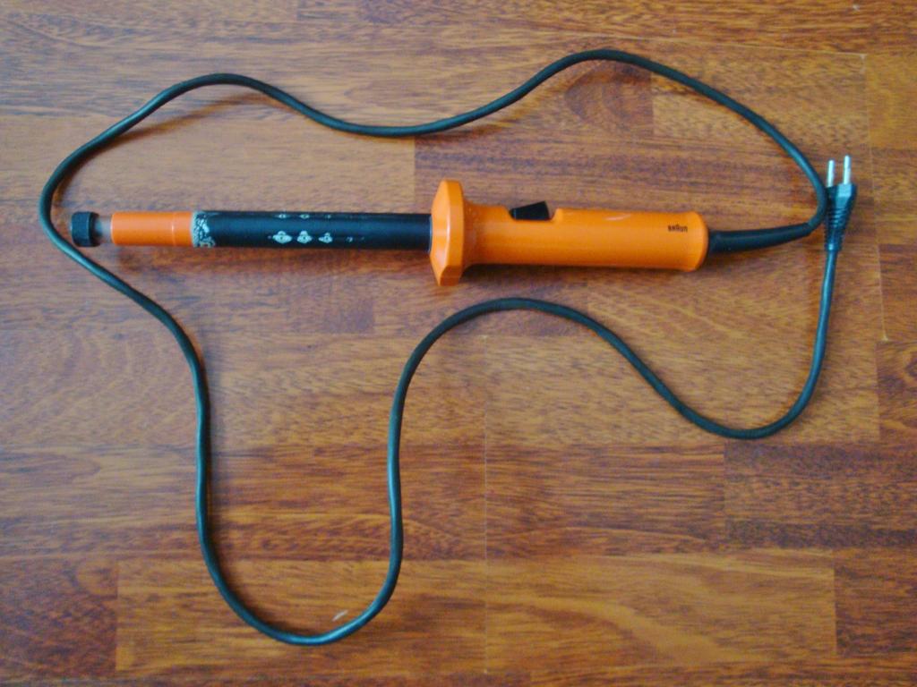Vintage Braun Krultang oranje AG 4 441 jaren 70, Ophalen of Verzenden, Gebruikt, Krultang of Stijltang
