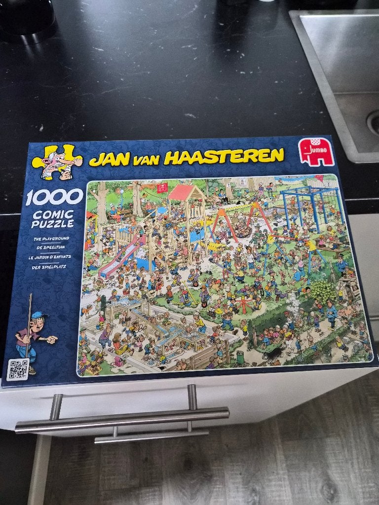 Jan van Haasteren "de Speeltuin" 1000 stukjes, Ophalen of Verzenden, 500 t/m 1500 stukjes, Zo goed als nieuw, Legpuzzel