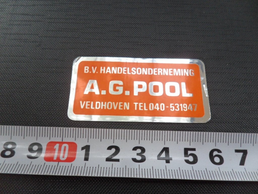 sticker folie veldhoven bv handelsonderneming A G POOL, Ophalen of Verzenden, Zo goed als nieuw
