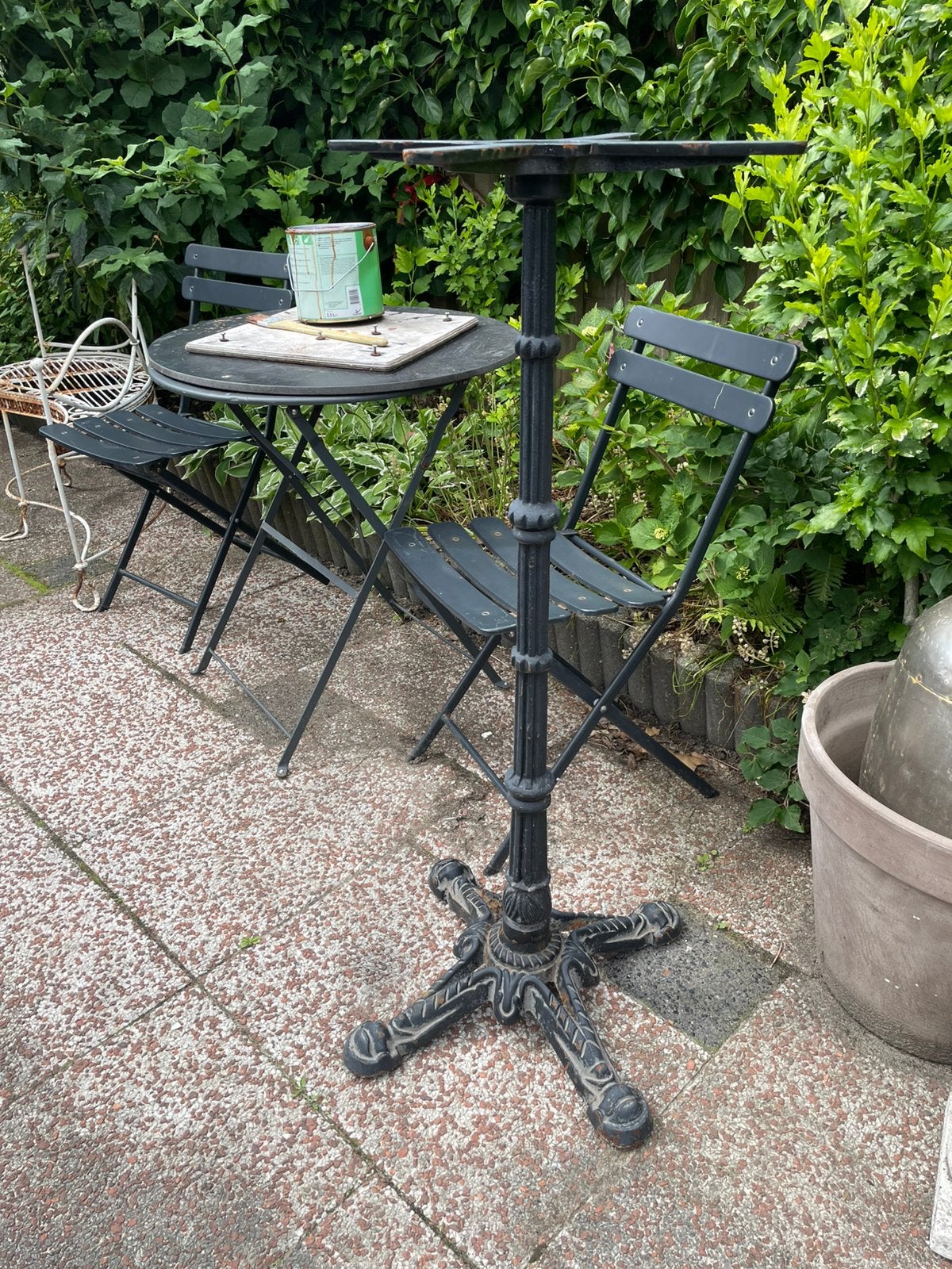 bistro tuintafel 1 meter hoog, Ophalen, Zo goed als nieuw