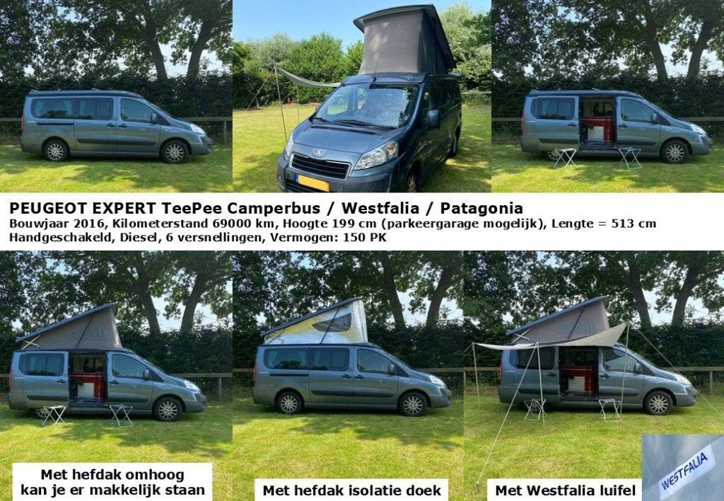Peugeot Expert Westfalia Patagonia Camperbus 150 PK, Caravans en Kamperen, Campers, Chemisch toilet, Fiat, Westfalia, Particulier