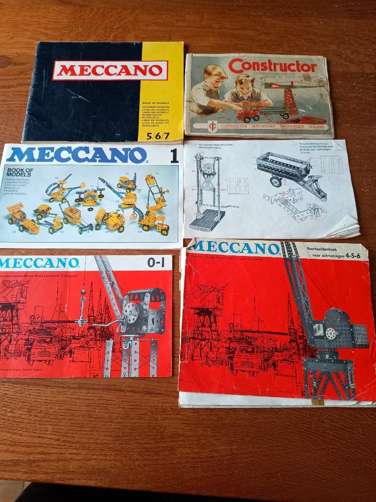 6 boekjes Meccano en Constructor Vintage, Ophalen of Verzenden
