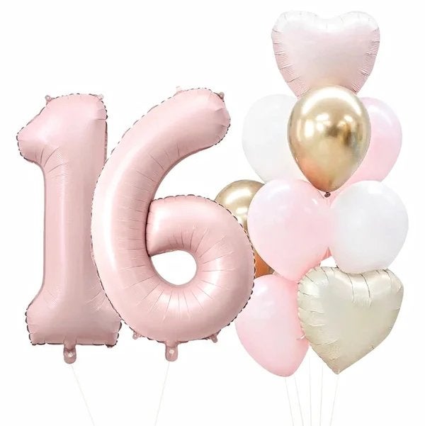 Sweet Sixteen ballonnen set, Versiering, Verjaardag, Nieuw, Ophalen of Verzenden