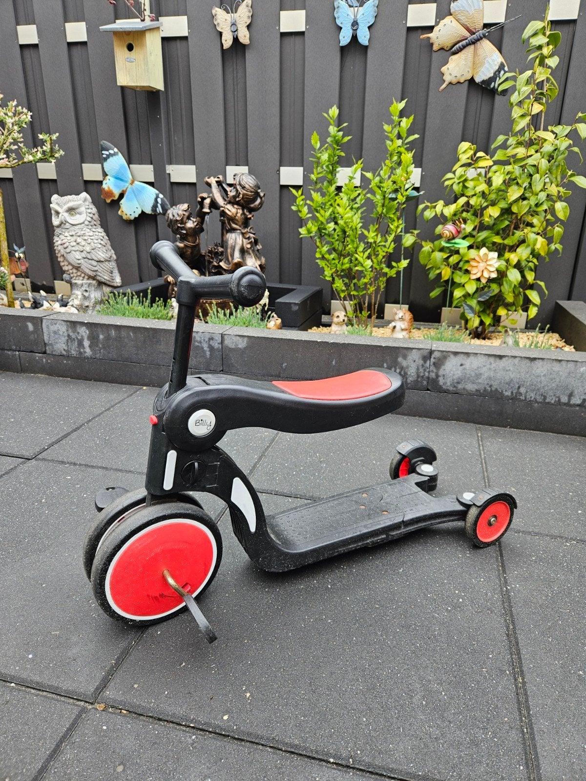 Kinderstep 2-in-1 met zitje - Zwart/Rood, Ophalen of Verzenden, Gebruikt, Overige typen