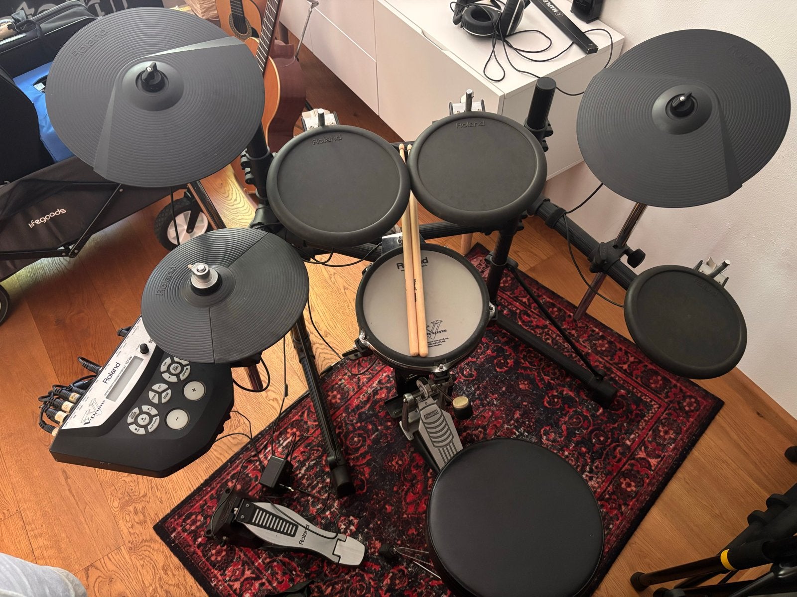 Roland V-Drums TD-6V Elektronisch Drumstel incl. kruk, Ophalen, Gebruikt, Roland, Elektronisch