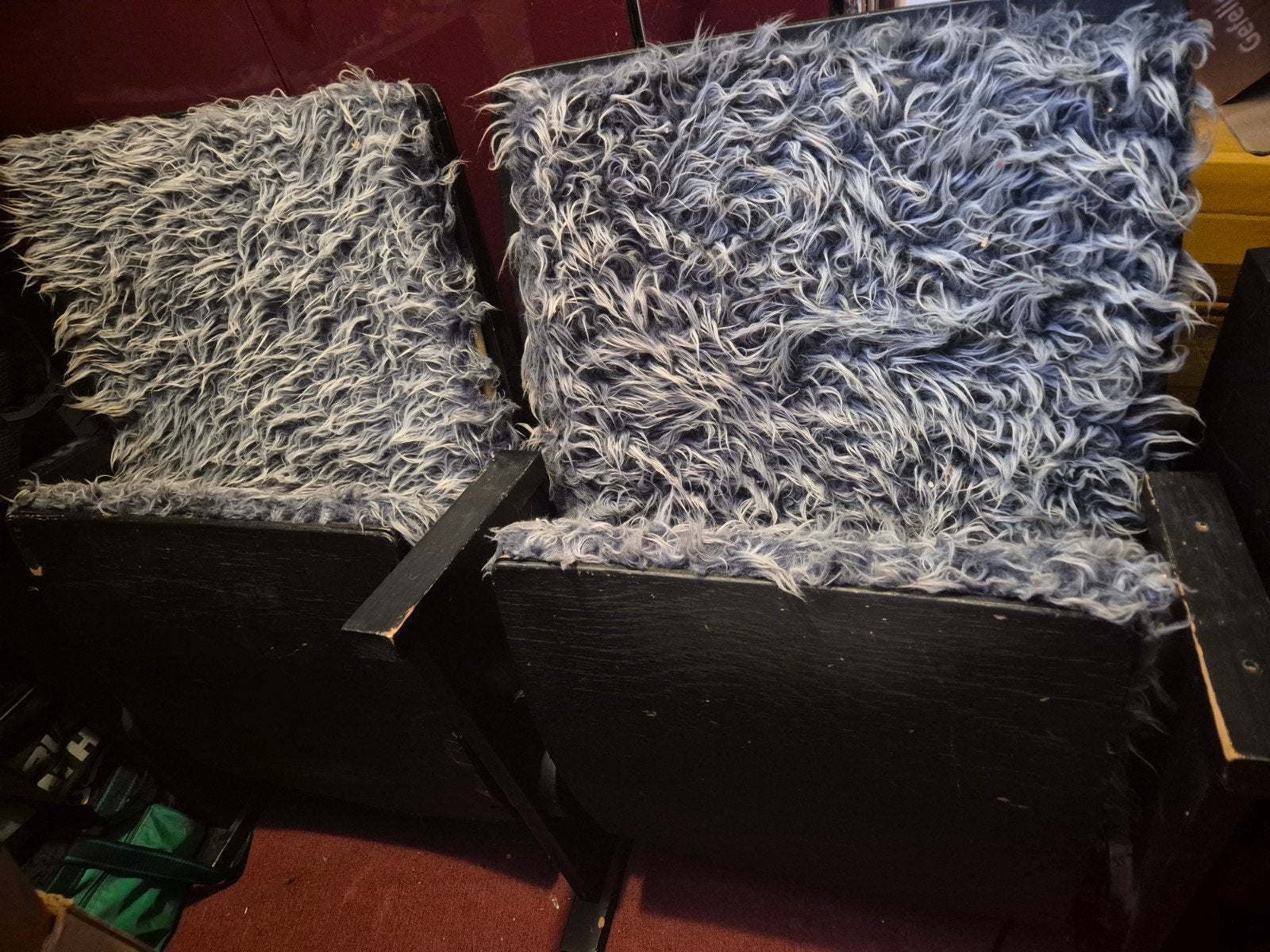 grijs pluche bioscoopstoelen, Ophalen, Hout, Gebruikt, Eén
