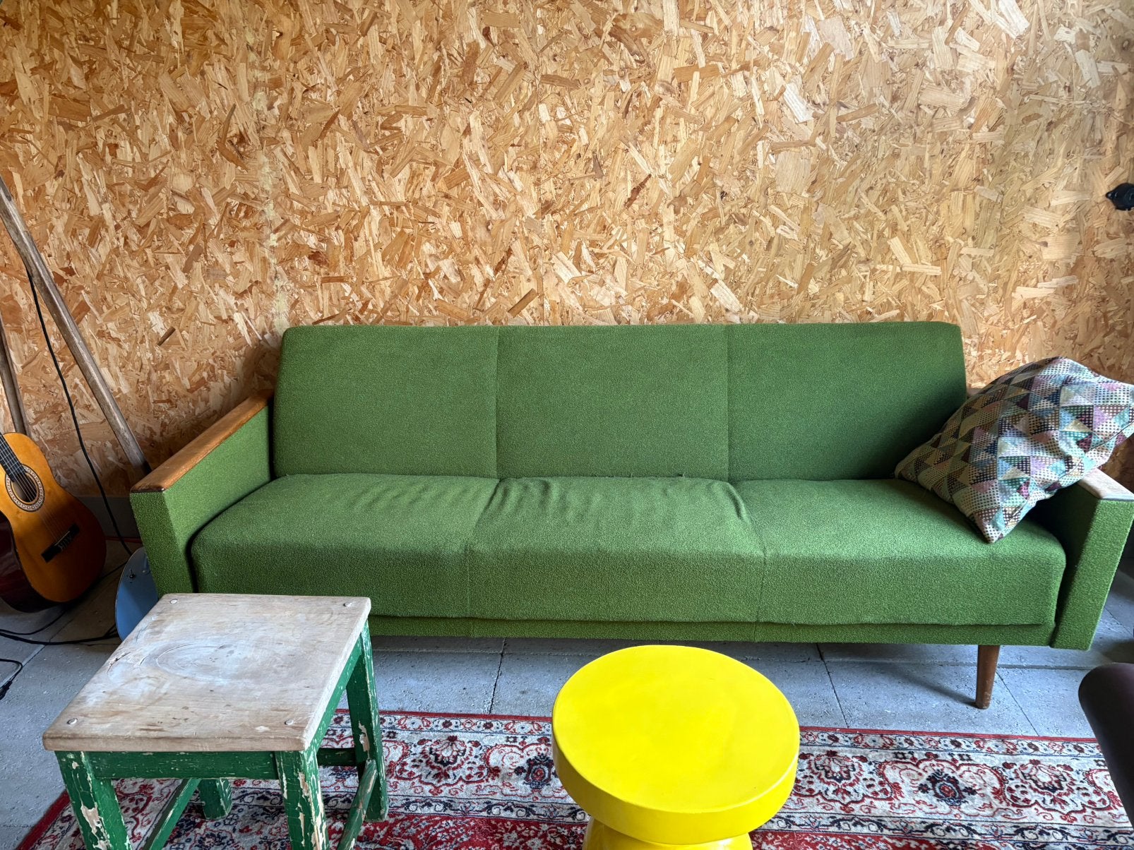 Slaapbank, Ophalen, Hout, Gebruikt, Vintage
