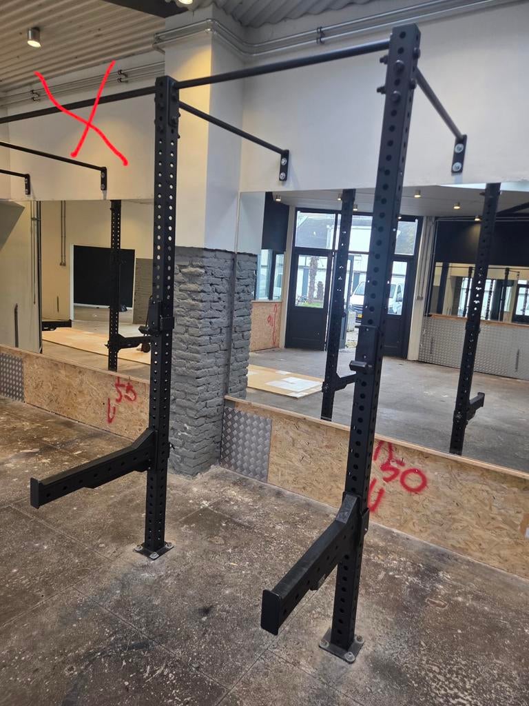 Atx wall rack 245cm hoog j hooks spotter arms, Sport en Fitness, Ophalen, Zo goed als nieuw, Overige typen