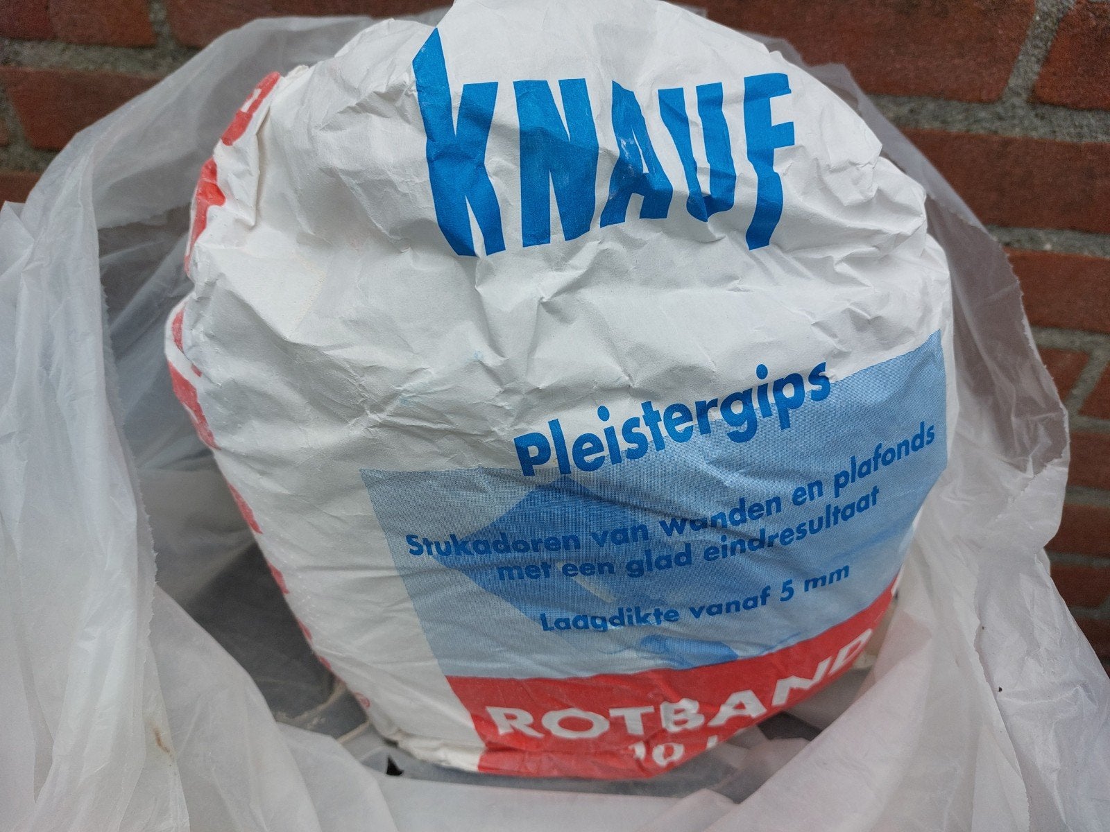 Knauf pleistergips 1/2 zak, Ophalen