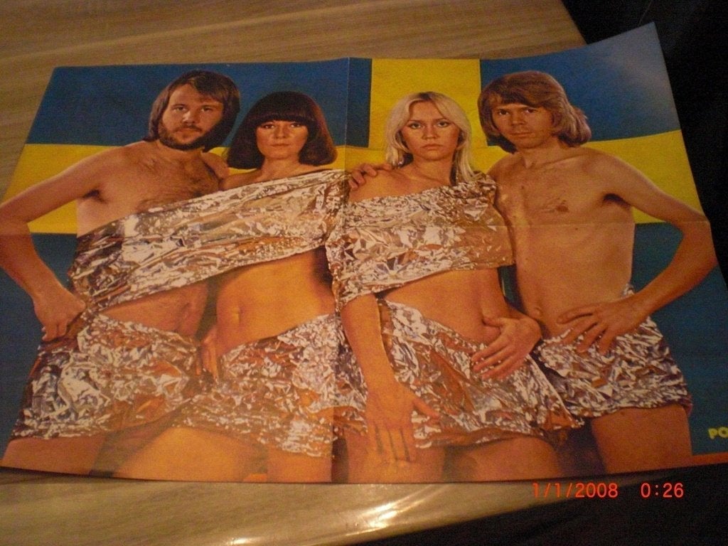 ABBA / KISS Poster, Ophalen of Verzenden, Gebruikt, Poster, Artwork of Schilderij