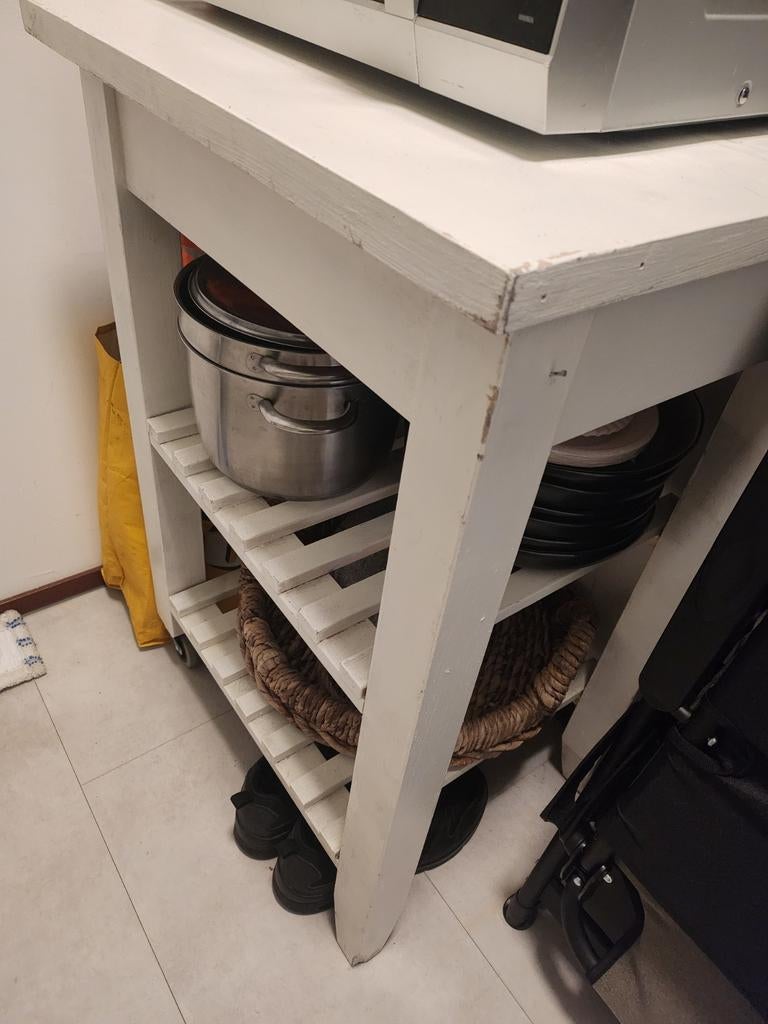 Keuken trolley ikea, Huis en Inrichting, 50 tot 100 cm, Vierkant, Ophalen of Verzenden, Grenenhout