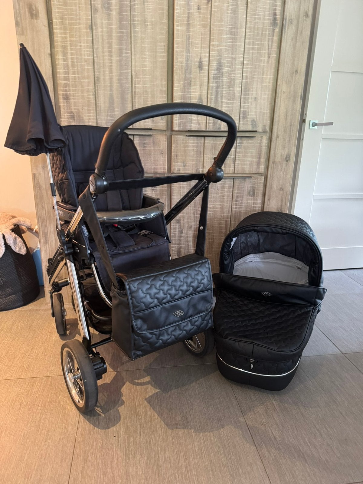 Kinderwagen Bébécar 2-in-1, Ophalen, Gebruikt, Overige merken, Verstelbare duwstang
