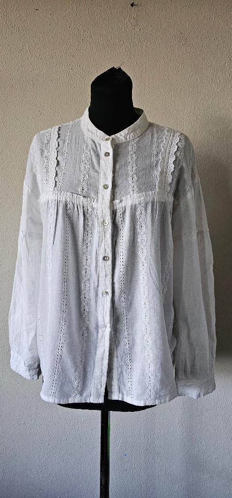 witte katoen blouse van JC sophie maat 38 (27725), Kleding | Dames, Blouses en Tunieken, Ophalen of Verzenden, Zo goed als nieuw