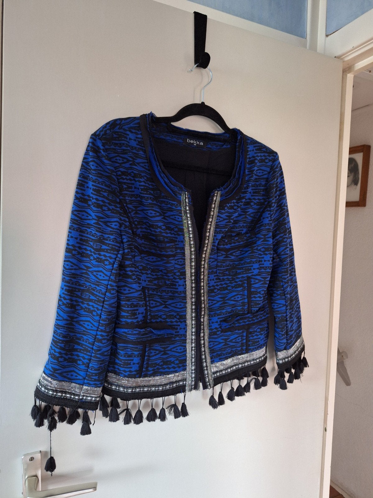 Bekka Jasje Maat M - Blauw met kwastjes, Kleding | Dames, Maat 38/40 (M), Blauw, Bekka, Ophalen of Verzenden