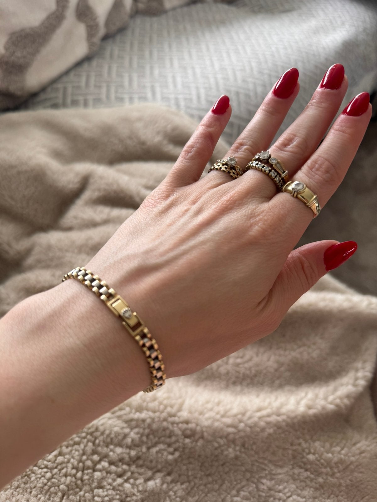 Rolex armband witgoud met goud 14 karaat zgan!, Ophalen of Verzenden, Zo goed als nieuw, Goud