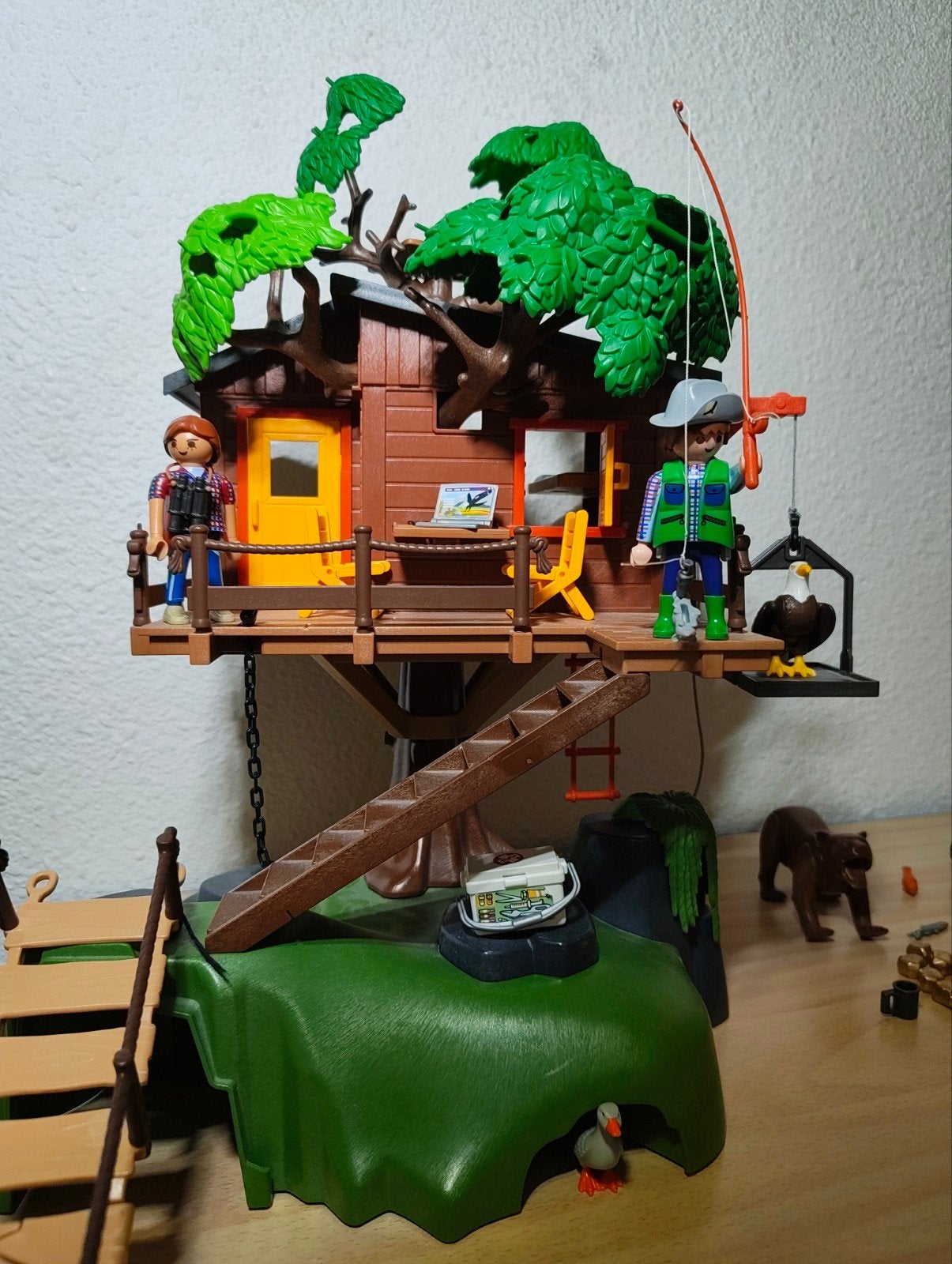 Playmobil boomhut met accessoires en dieren, Ophalen of Verzenden, Gebruikt, Complete set