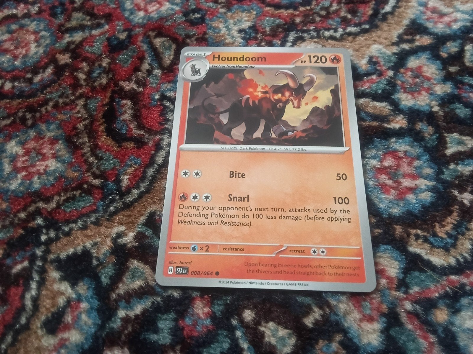 Pokémon Kaart Houndoom 008/064 - Zeldzaam, Ophalen of Verzenden