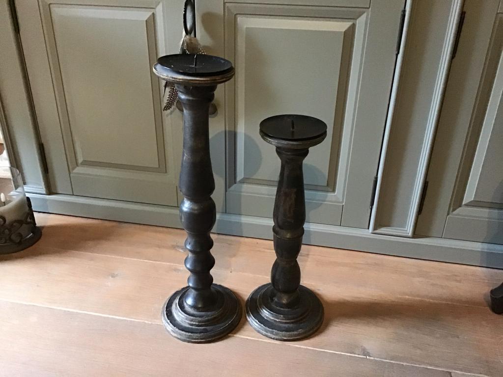 Diverse Woondecoratie: Houten Bak, Bladbeeld, windlichten, Ophalen of Verzenden, Gebruikt
