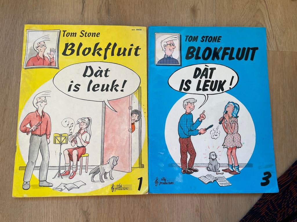 Blokfluit deel 1 & 3 Tom Stone, Muziek en Instrumenten, Bladmuziek, Gebruikt, Overige genres, Les of Cursus, Ophalen of Verzenden