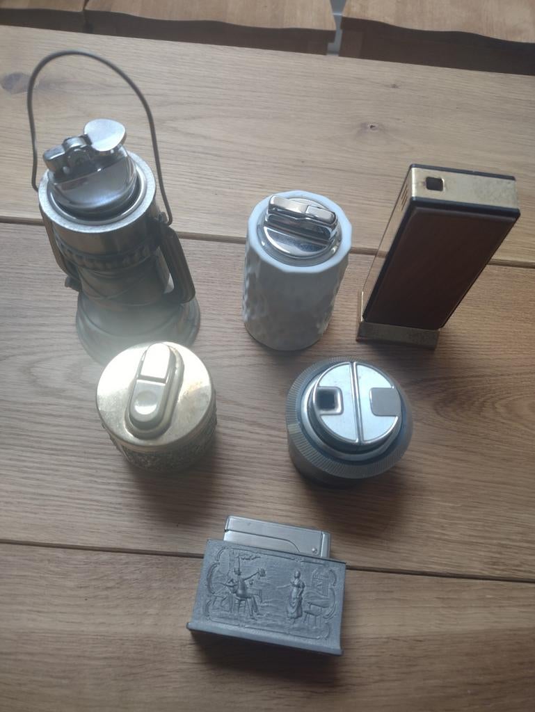 6 oude / vintage aanstekers, Verzamelen, Ophalen of Verzenden, Gebruikt, Aansteker