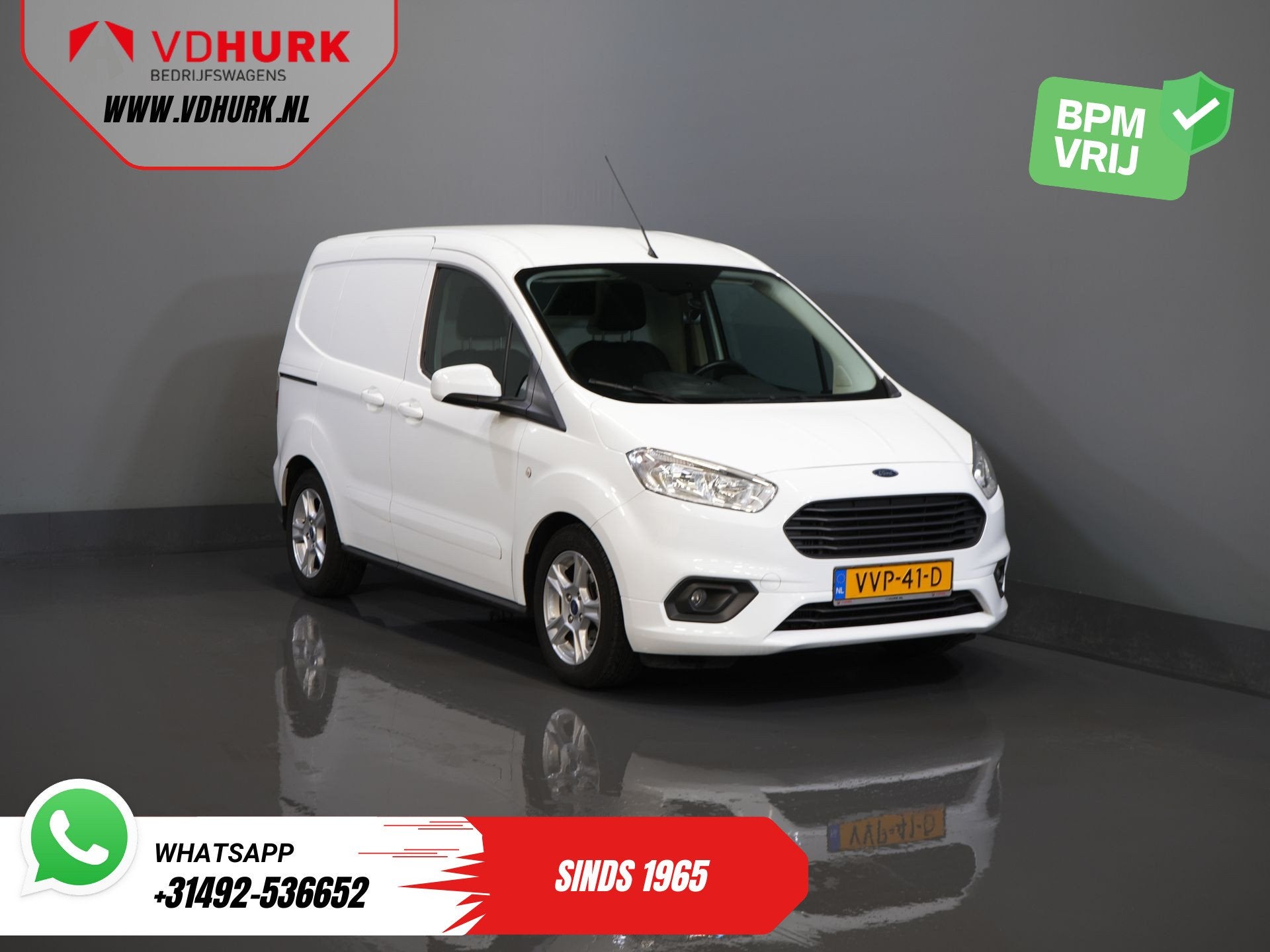 Ford Transit Courier 1.0 100 pk Limited BENZINE Carplay/ Cam, Auto's, Voorwielaandrijving, Gebruikt, Euro 6, Wit