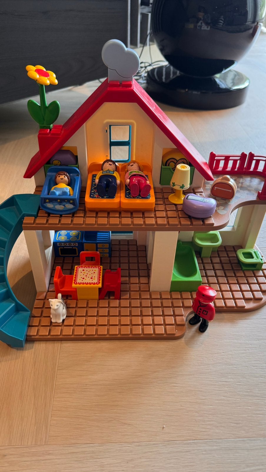 Playmobil 1.2.3 7129 Huis - Compleet met extra's, Ophalen of Verzenden, Gebruikt