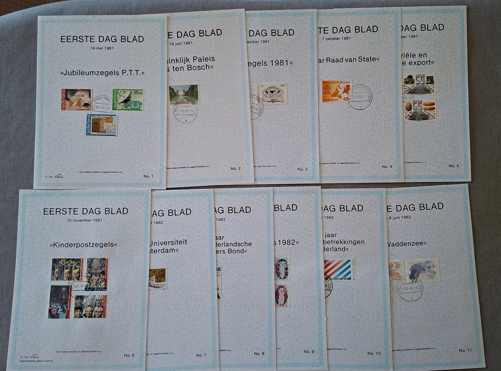 1e Dag bladen 1 t/11 Visje, Ophalen of Verzenden, Onbeschreven, Nederland