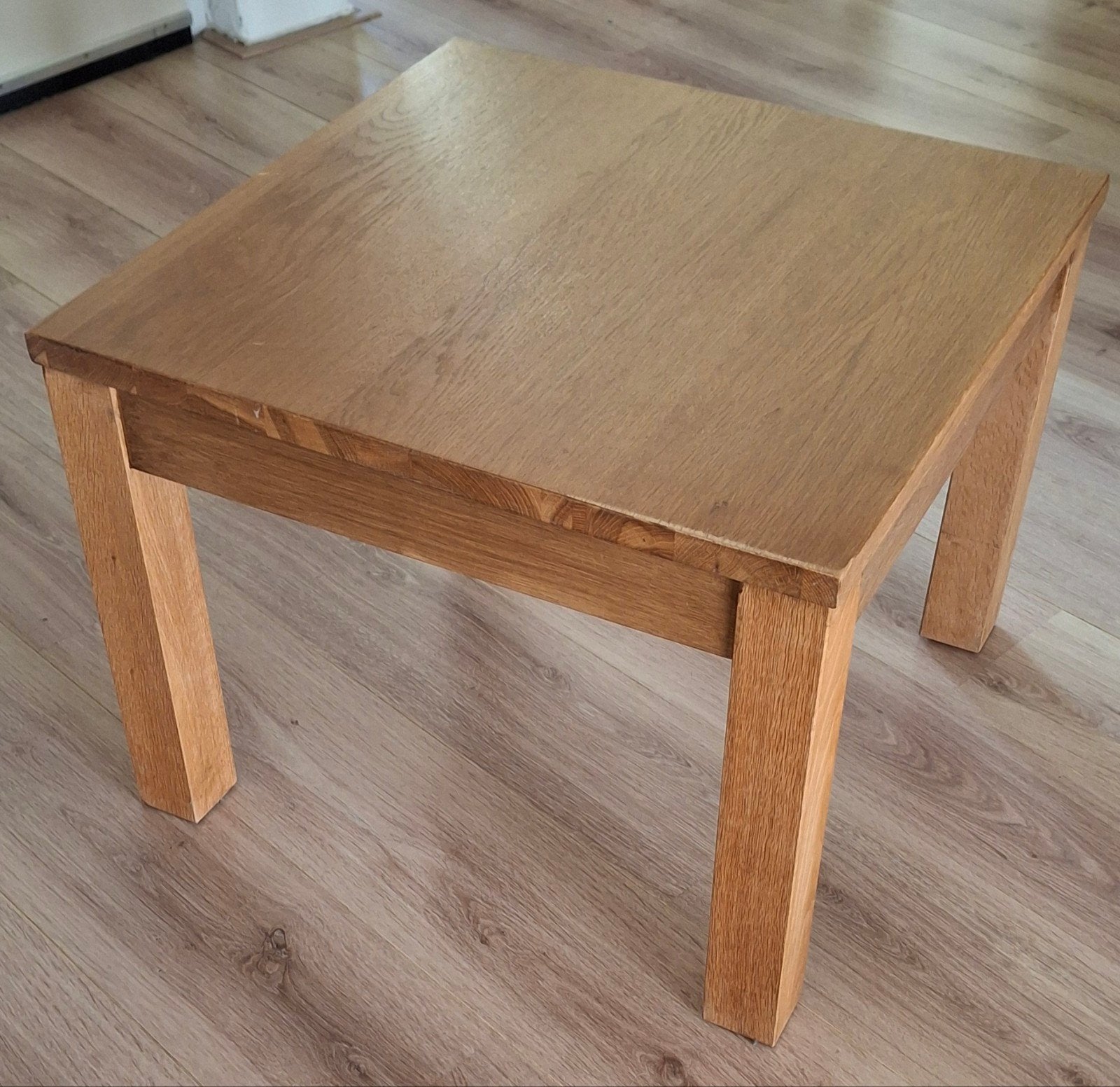 Houten bijzettafel, Ophalen, Gebruikt, 50 tot 100 cm, Vierkant