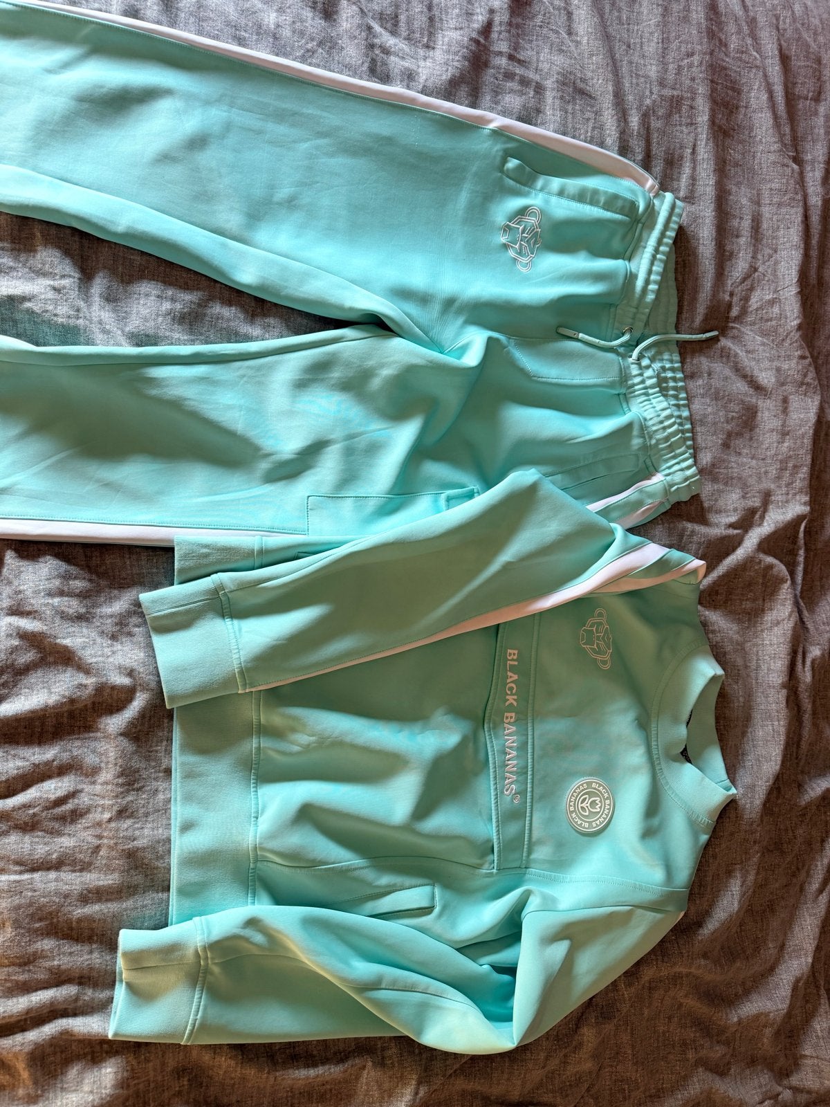 Black Bananas trainingspak turquois, Ophalen of Verzenden, Zo goed als nieuw, Maat 42/44 (L), Overige kleuren