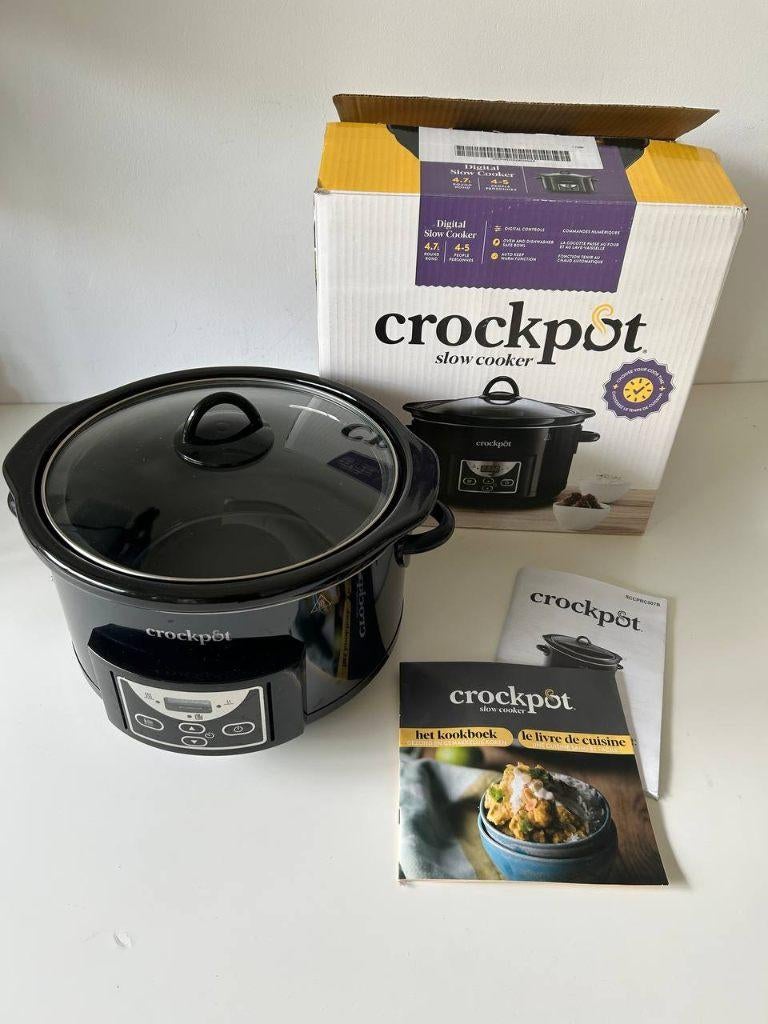 Slowcooker Crockpot 4,7 Liter, Ophalen of Verzenden, Timer, Zo goed als nieuw