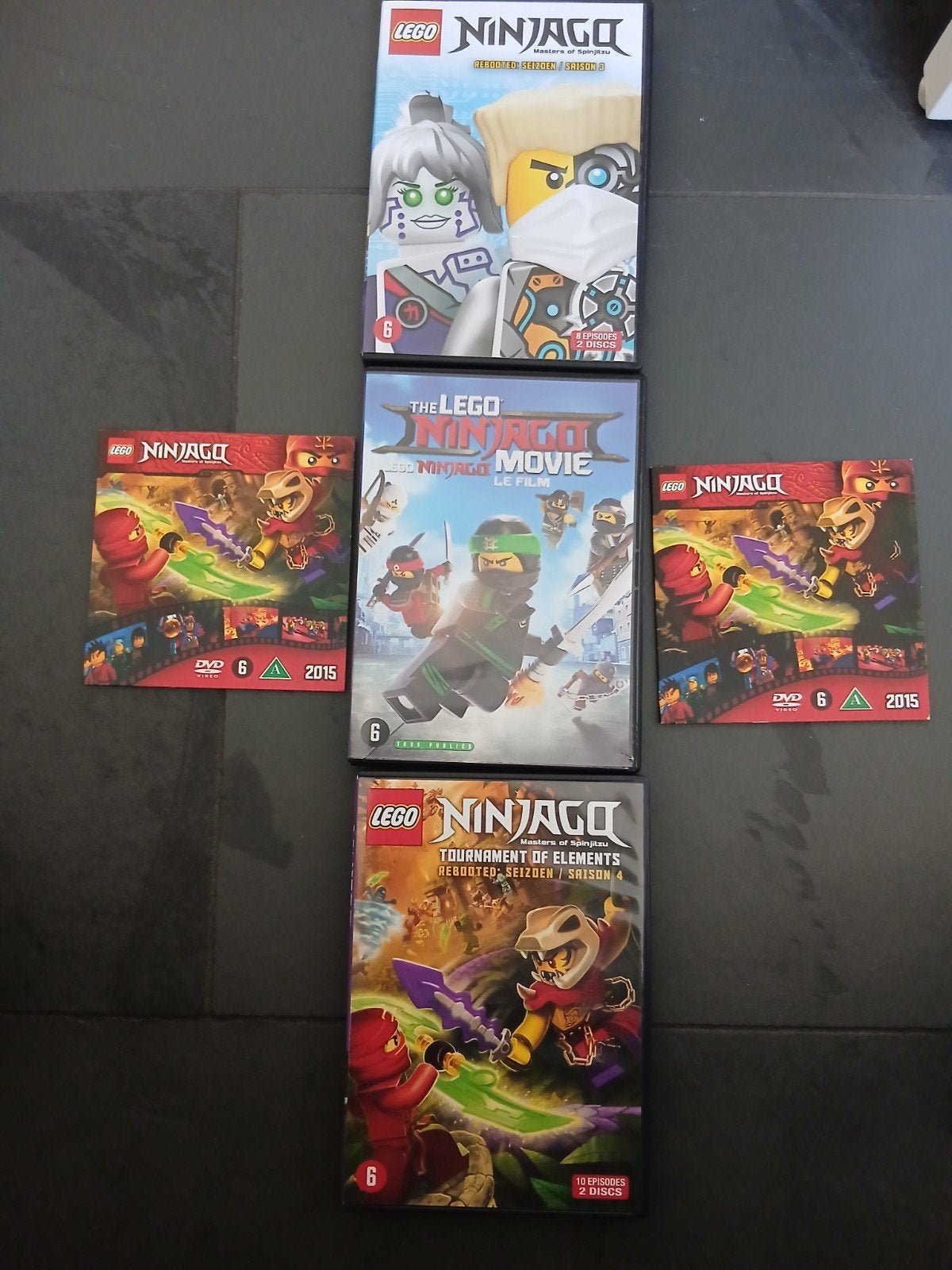 Lego Ninjago DVD collectie - 4 films/seizoenen, Cd's en Dvd's, Avontuur, Gebruikt, Ophalen of Verzenden, Vanaf 6 jaar