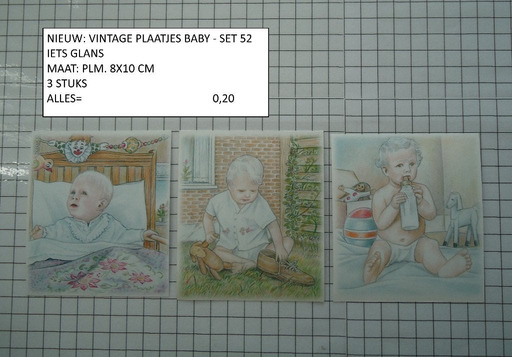 vintage plaatjes baby set 52 ( alleen verzenden, Ophalen, Nieuw, Kind, Knipvel
