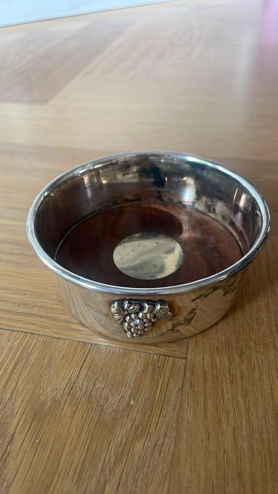 Verzilverde flessenbak/wijnhouder, Ophalen of Verzenden, Zilver