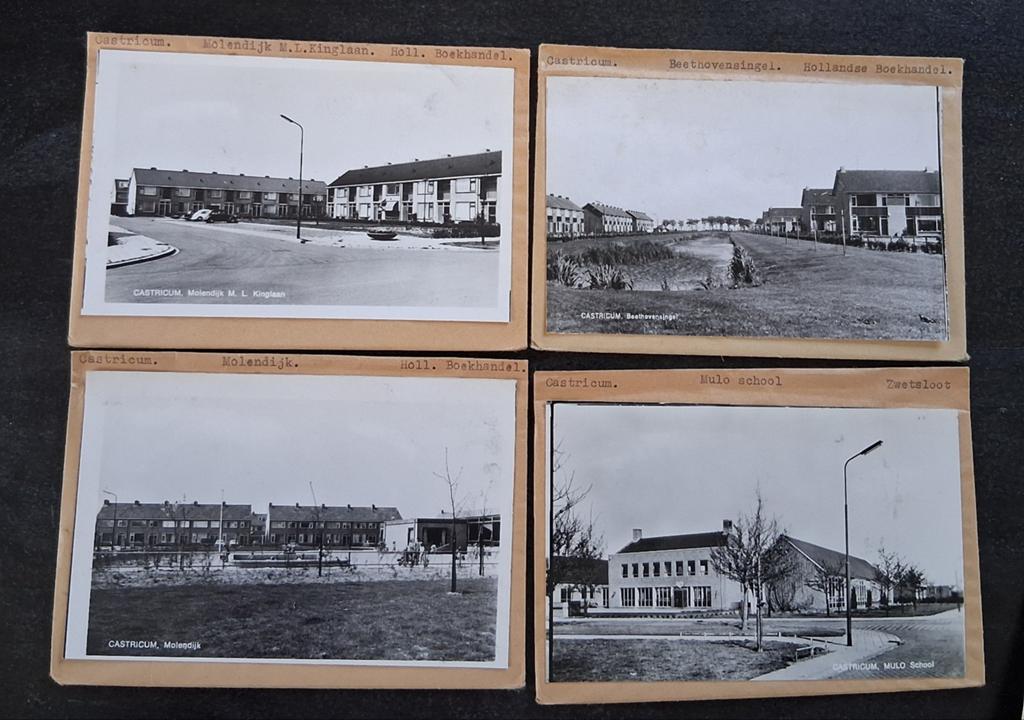 Castricum, 13 x glasplaat JosPe, Ophalen of Verzenden, 1960 tot 1980, Ongelopen, Noord-Holland