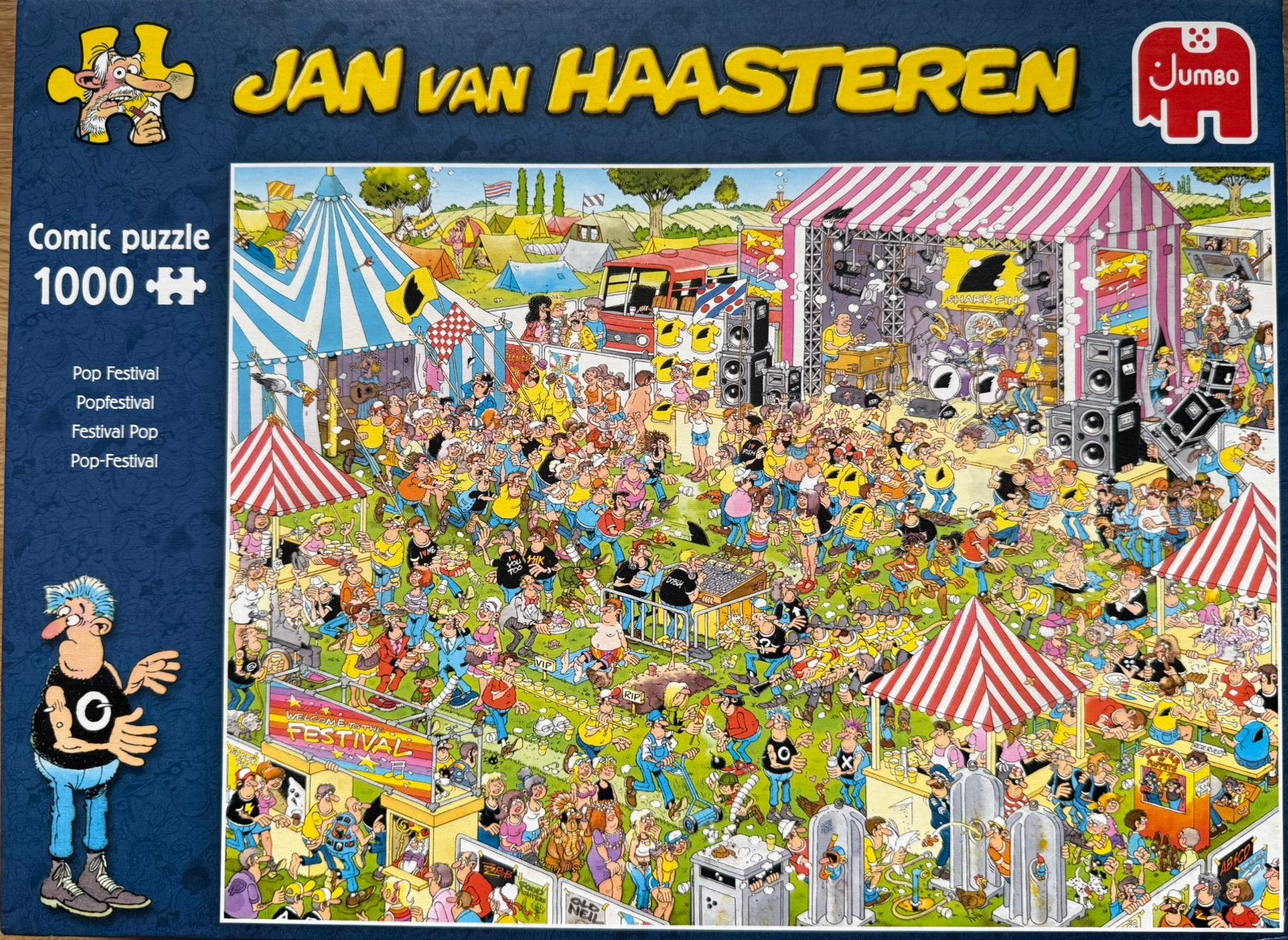 Jan van Haasteren - Pop Festival - 1000 st, Ophalen of Verzenden, 500 t/m 1500 stukjes, Zo goed als nieuw, Legpuzzel