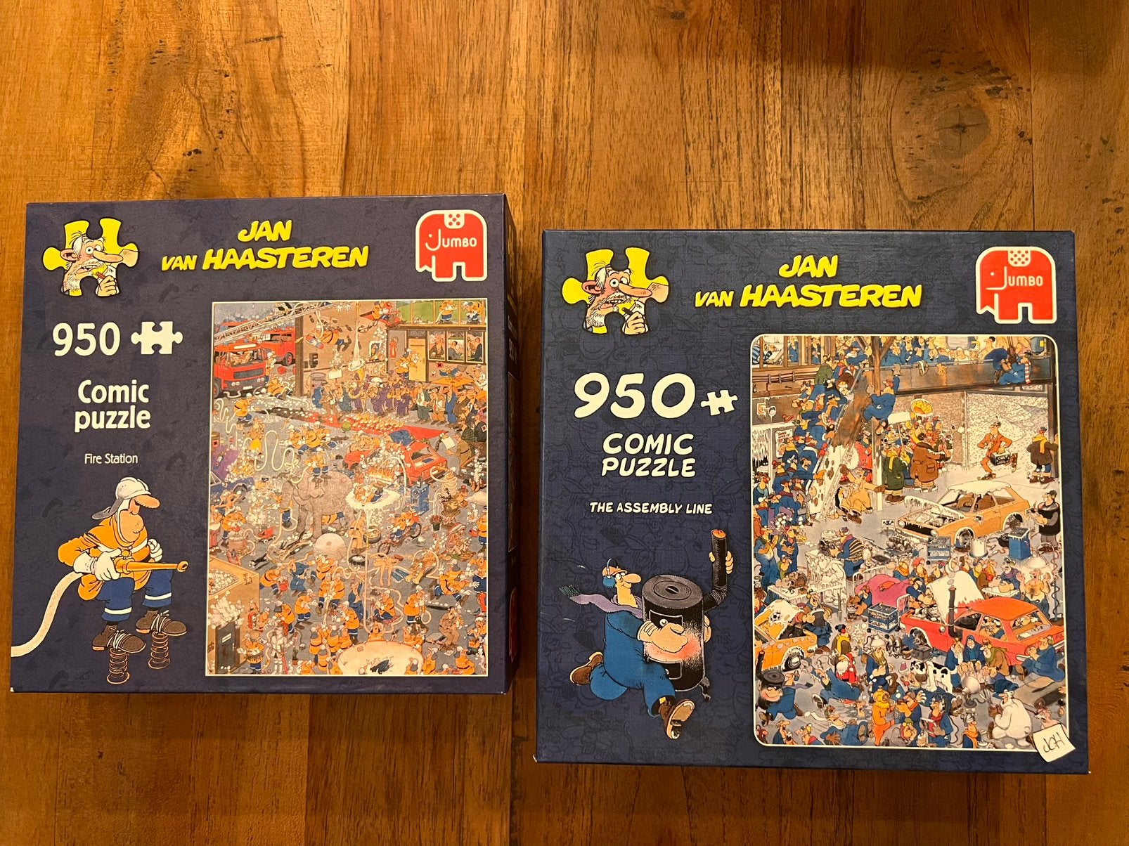 2 Jan van Haasteren legpuzzels van Jumbo, Ophalen of Verzenden, 500 t/m 1500 stukjes, Zo goed als nieuw