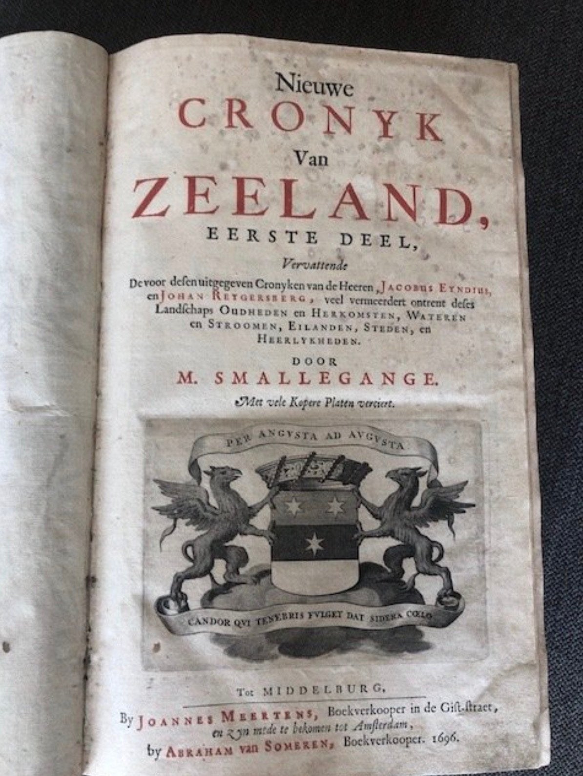 Nieuwe Cronyk van Zeeland, M. Smallegange, 1696, Ophalen