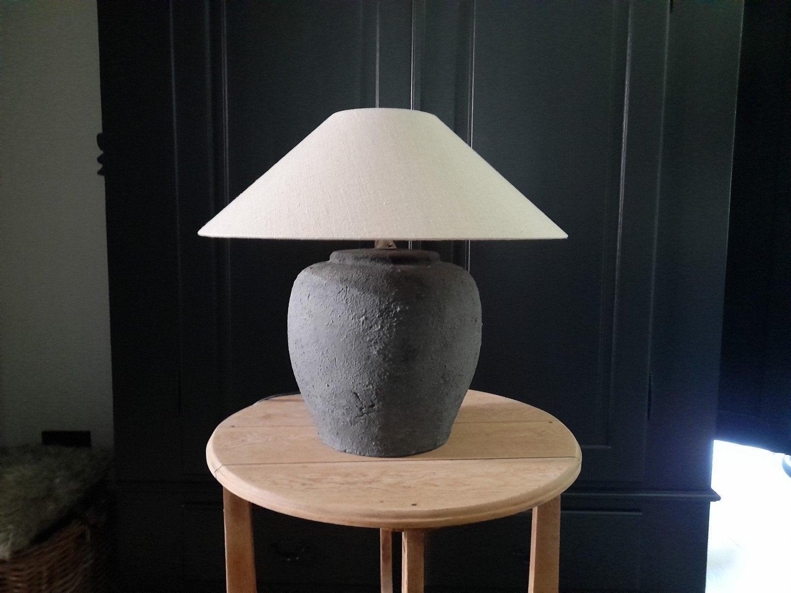 kruiklamp met kap, Gebruikt, Met kap, Grijs, Landelijk