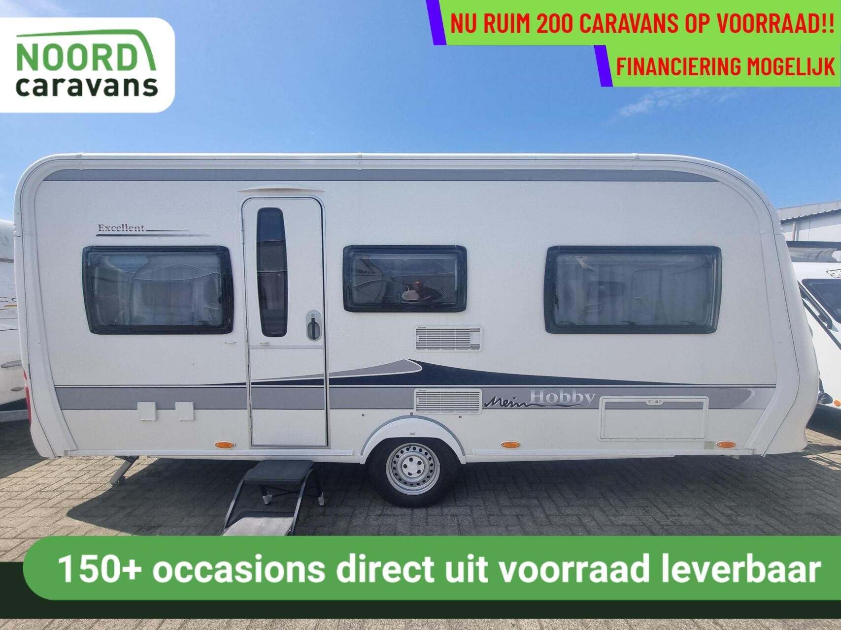 Hobby 495 UL excellent ENKELE BEDDEN + VOORTENT + FIETSENDR, Hordeur, Rondzit, Hobby, 7 tot 8 meter